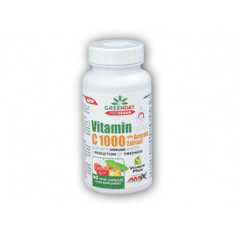 ProVEGAN Vitamin C 1000mg with Acerola 60 kapslí