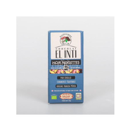 El Inti 63% čokoláda s bio lískovými oříšky