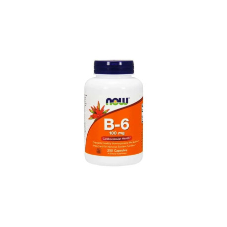 NOW FOODS Vitamin B6 100 mg 250 kapslí