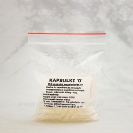 Průhledné vegetariánské kapsle, velikost 0 - 100 ks