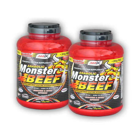 2x Anabolic Monster BEEF 90% Protein 2200g - strawberry-banana