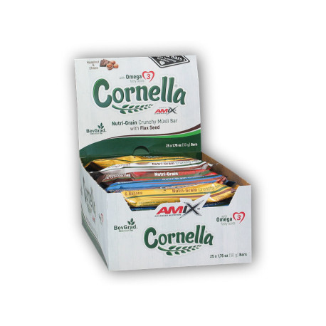 25x Cornella Crunchy Muesli Bar 50g MIX - choco banana