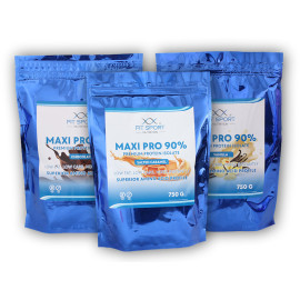3x Maxi Pro 90% 750g - kokos bílá čokoláda