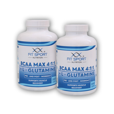 2x BCAA MAX 4:1:1 + L-Glutamine 240 kapslí