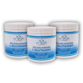 3x 100% Pure Micronized L-Glutamine 330g