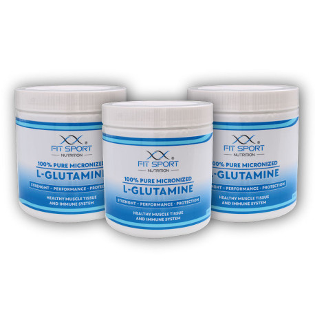 3x 100% Pure Micronized L-Glutamine 330g