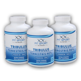 3x Tribulus Terrestris 90% + Vitamin B6 + Zinc 240 kapslí