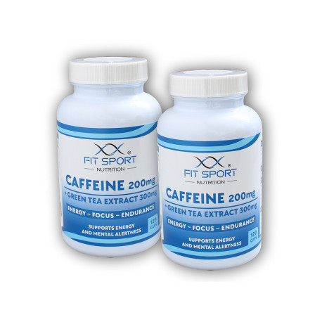 2x Caffeine 200mg + Green Tea Extract 300mg 120 kapslí