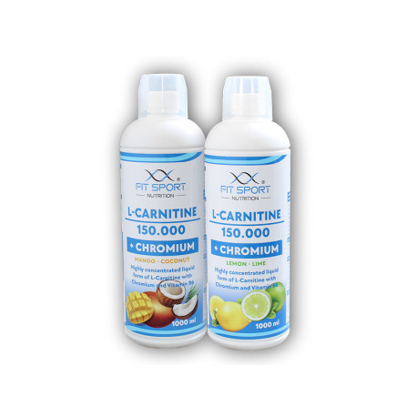 2x L-Carnitine 150000 + Chromium 1000ml - lemon lime