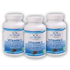 3x Vitamin C 1000mg with Rose Hips 120 vege tablet