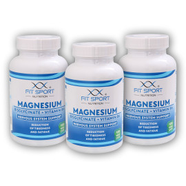 3x Magnesium Bisglycinate + Vitamin B6 120 vege caps - Hořčík