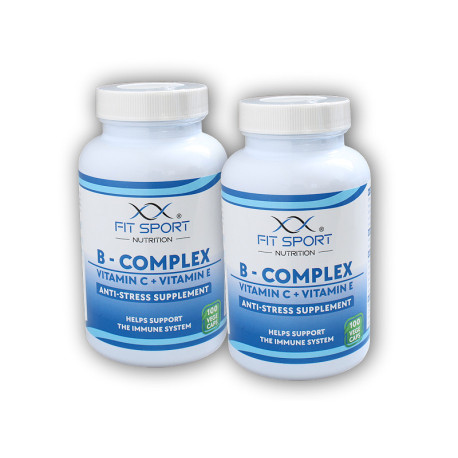 2x B-Complex + Vitamin C + Vitamin E 100 vege kapslí