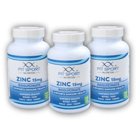 3x Zinc 15mg Bisglycinate 100 vege tablet - Zinek