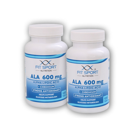 2x ALA 600mg Alpha Lipoic Acid + Chromium 120 tabs - Kyselina Alfa Lipoová
