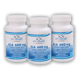 3x ALA 600mg Alpha Lipoic Acid + Chromium 120 tabs - Kyselina Alfa Lipoová
