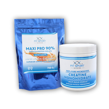 Maxi Pro 90% 750g + Creatine 330g - vanilka
