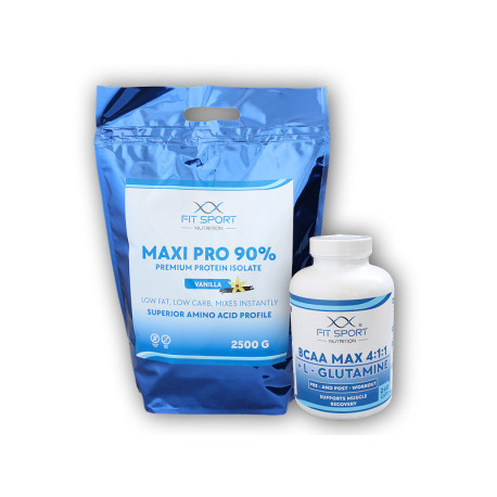 Maxi Pro 90% 2500g + BCAA 4:1:1 240cps - banán