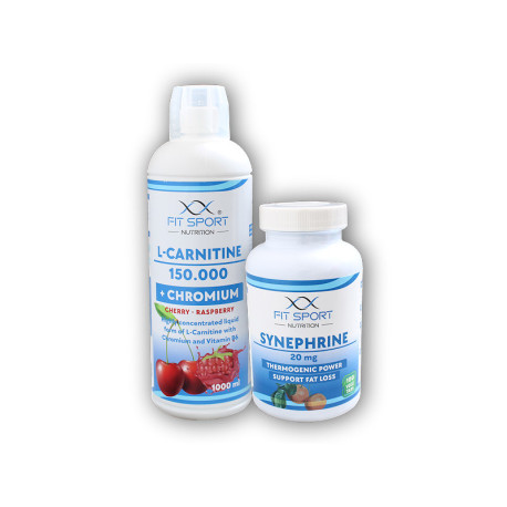 L-Carnitine 150000 + Chromium l000ml + Synephrine 20mg 100 vege caps - cherry raspberry