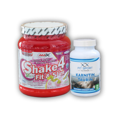 Karnitin Taurin 120cp + Shake4 500g - - vanilla