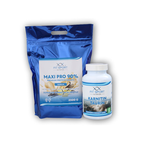 Maxi Pro 90% 2500g + Karnitin Taurin 120 vege caps - vanilka
