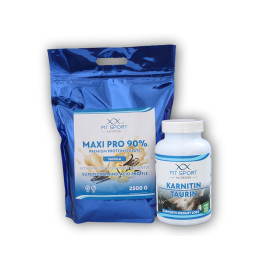 Maxi Pro 90% 2500g + Karnitin Taurin 120 vege caps - slaný karamel