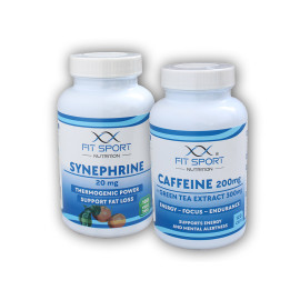Caffeine 200mg + Green Tea 300mg 120 caps + Synephrine 20mg 100 vege tabs
