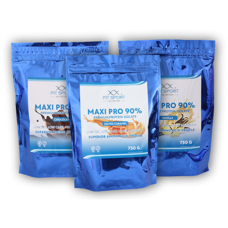 3x Maxi Pro 90% 750g - vanilla