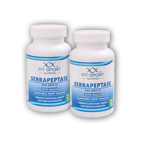 2x Serrapeptase 260.000 IU with Inulin 90 vege kapslí