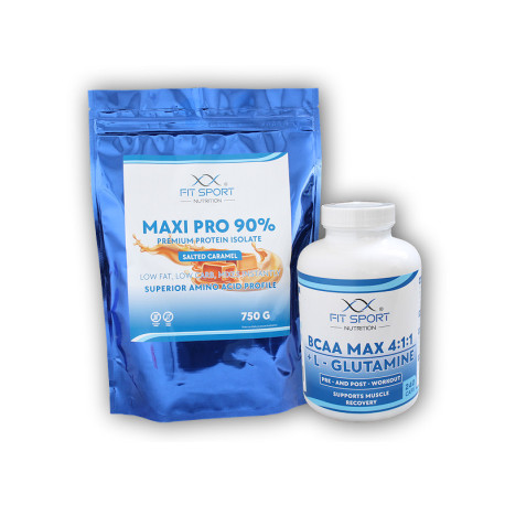 Maxi Pro 90% 750g + BCAA 4:1:1 240cps - white chocolate coconut