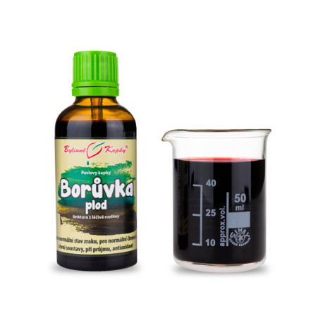 Borůvkové brusinkové ovocné kapky (tinktura) 50 ml