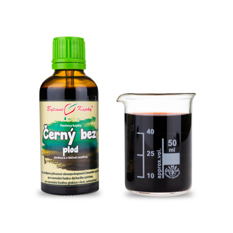 Ovocné kapky černého bezu (tinktura) 50 ml