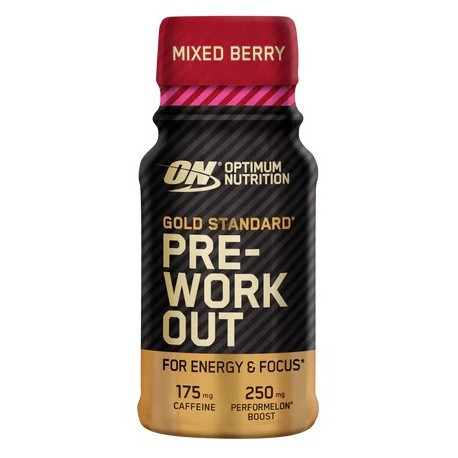 Optimum Nutrition Standard Preworkout Shot 60ml směs lesních plodů