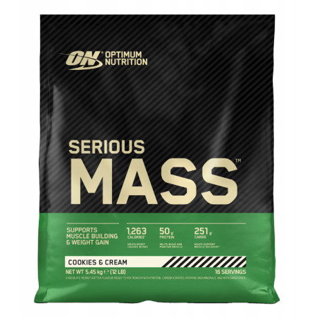 Optimum Nutrition Serious Mass 5450g Sušenkový krém