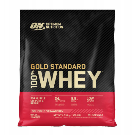 Optimum Nutrition 100% Whey Gold 4540g Jahoda
