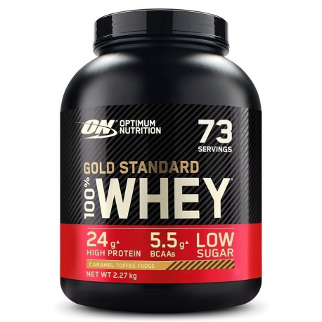Optimum Nutrition 100% Whey Gold 2270g Karamelový karamelový fondán