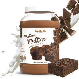 Evolite Proteinové muffiny 1000g čokoládové brownie