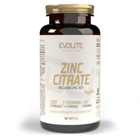 Evolite Nutrition Citrát zinečnatý 100 Vege kapslí