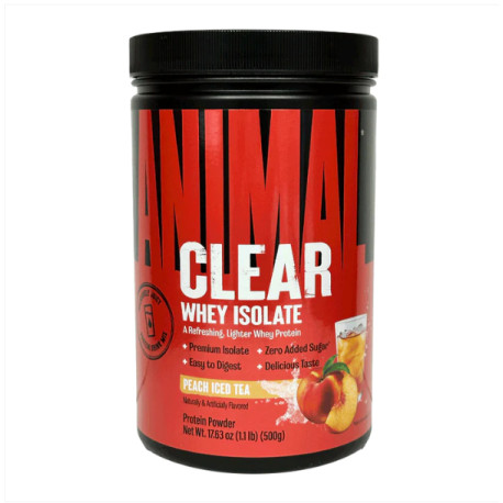 Animal Clear Whey 500 g Broskvový ledový čaj