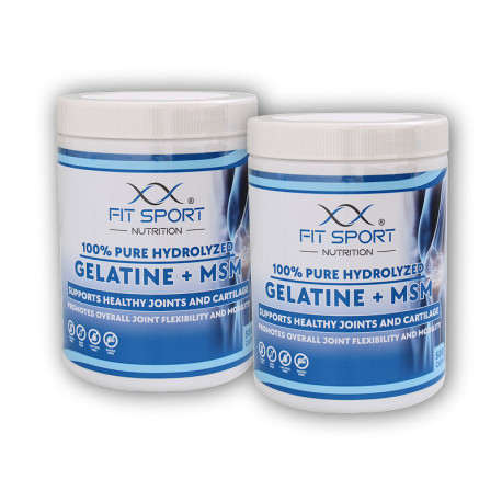 2x 100% Pure Hydrolyzed Gelatine + MSM 500 kapslí - Želatina + MSM