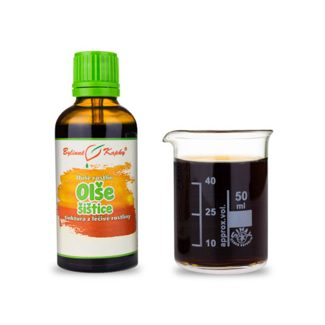 Olše lepkavá šiška - bylinné kapky (tinktura) rostlinná duše 50 ml