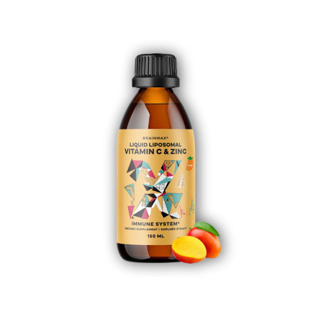KIDS Liquid Liposomal Vitamin C &amp; Zinc 150ml - mango