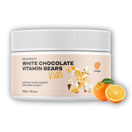 KIDS White Chocolate Vitamin Bears 120g (60 ks) - orange