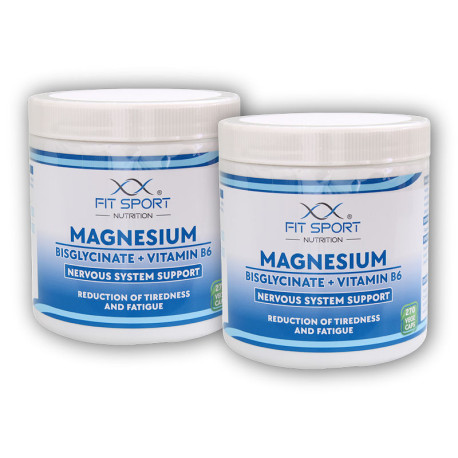 2x Magnesium Bisglycinate + Vitamin B6 270 vege caps - Hořčík
