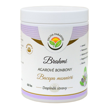 Brahmi - Bacopa monnieri agarové bonbony 60 ks