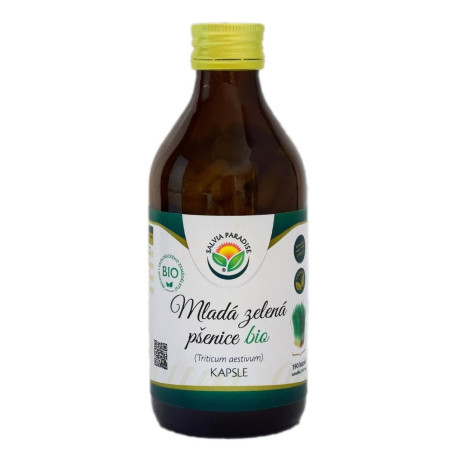 Mladá zelená pšenice kapsle BIO 190 ks