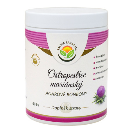 Ostropestřec mariánský agarové bonbony 60 ks