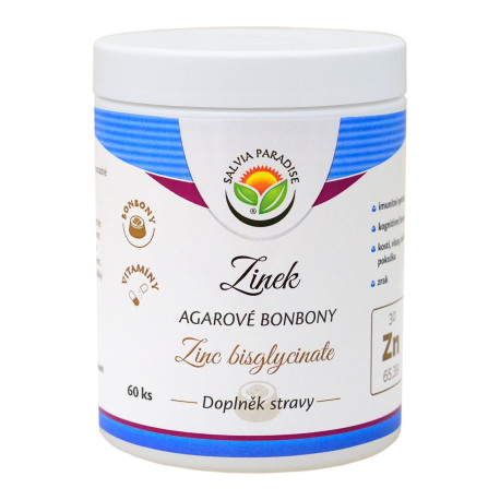 Zinek – Zinc bisglycinate agarové bonbony 60 ks