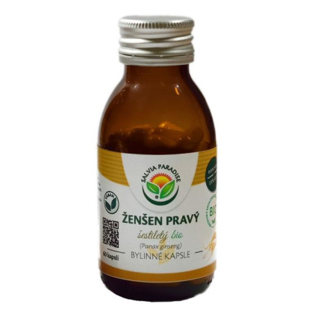 Ženšen pravý 6letý - ginseng kapsle BIO 60 ks