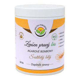 Ženšen pravý agarové bonbony BIO 60 ks