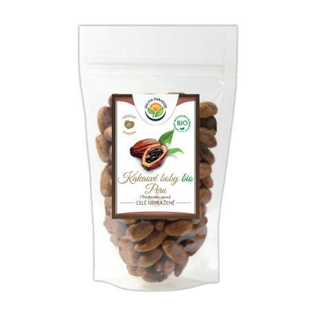 Kakaové boby nepražené celé neloupané Peru BIO 1000g